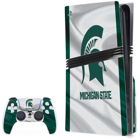 Michigan State University Spartans Jersey PS5 Pro Disk Bundle  Skin